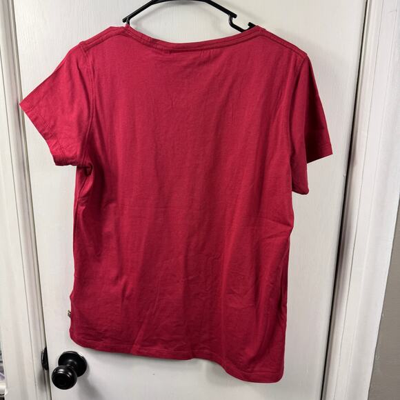 Fjällräven Övik Women’s T-Shirt Raspberry Red Size L — 100% Organic Cotton NWT - Picture 9 of 9